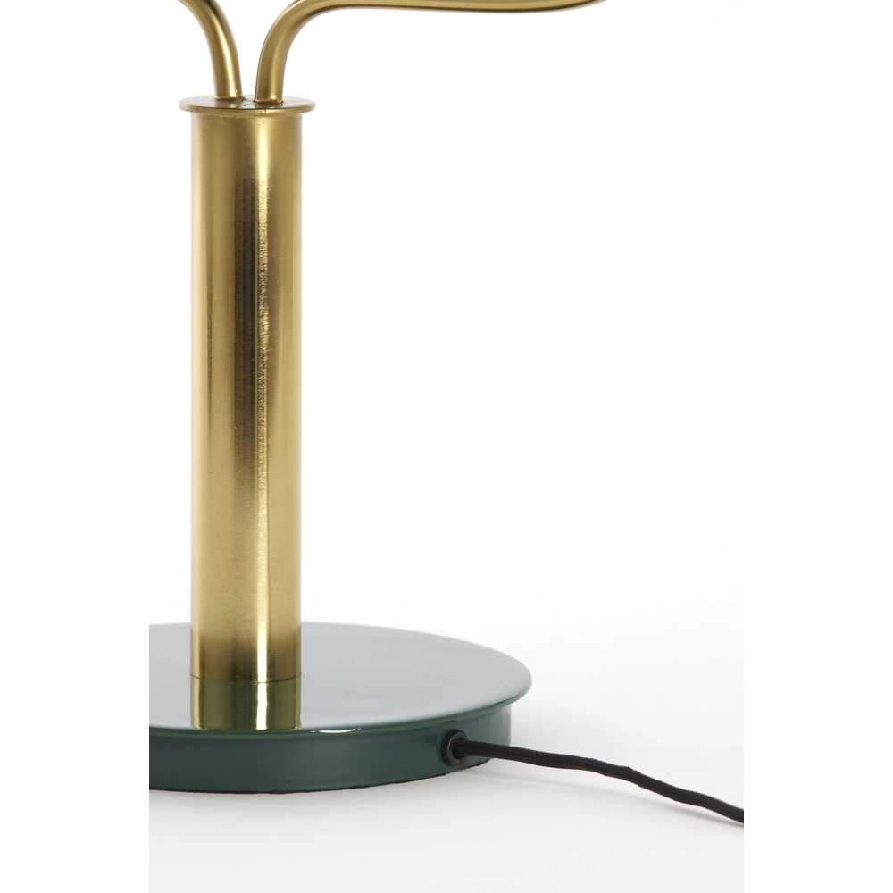 Lampe de banquier Ayer Vert foncé avec or Light & Living 8717807742867