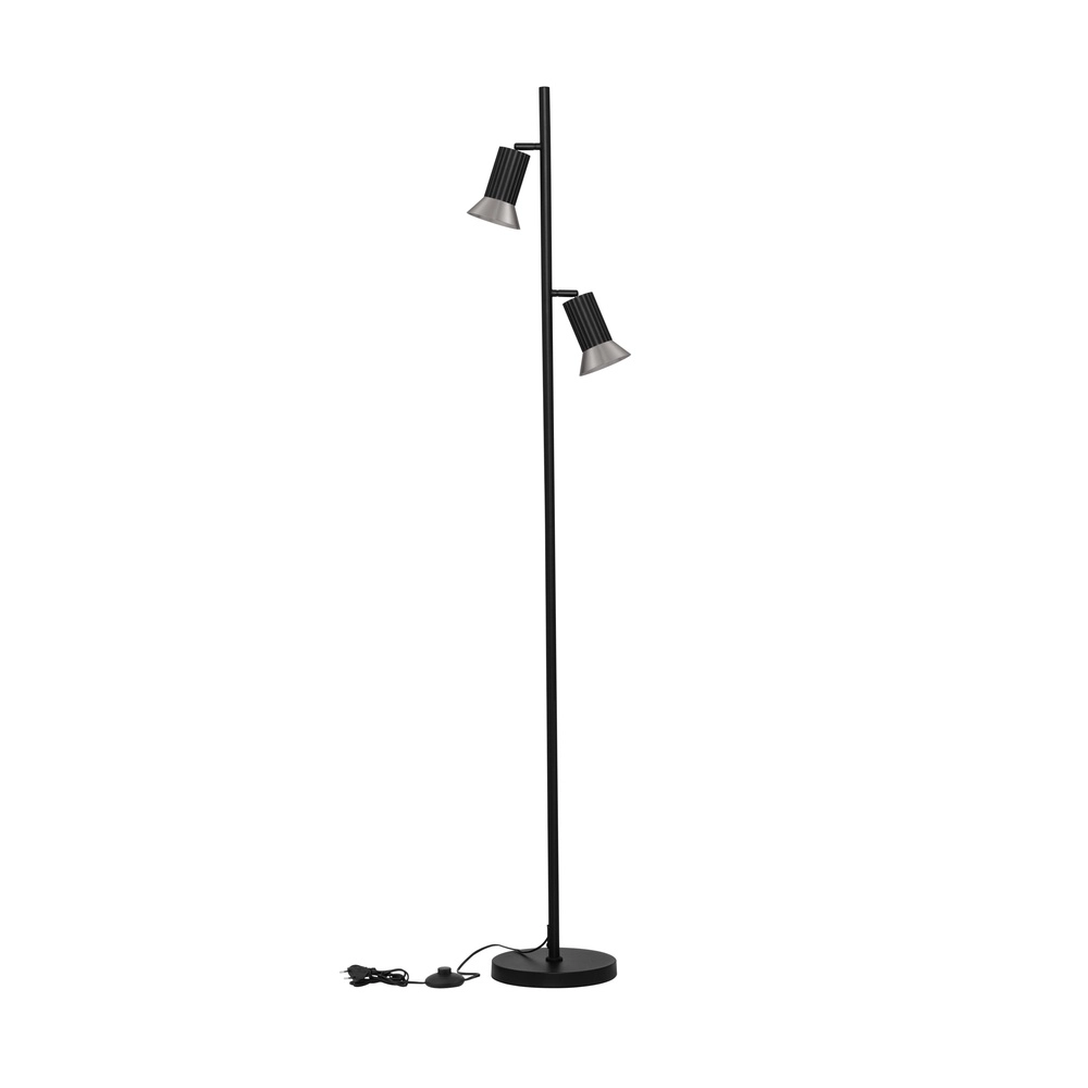 Lampadaire design Luvia noir avec bronze Lyora 5212017475626