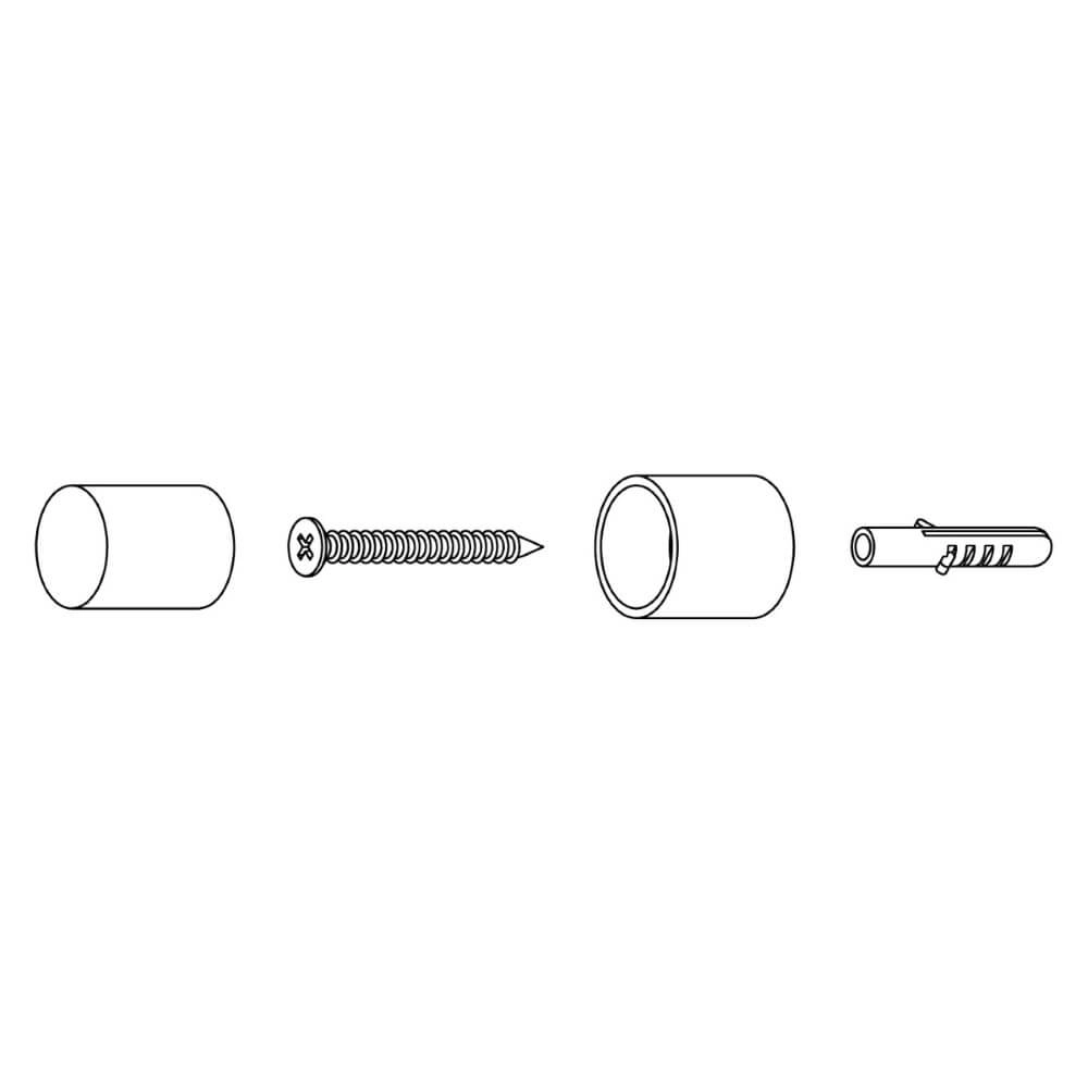 Butoir Stelo paroi 22x30mm court en acier inoxydable Intersteel 8714186082409