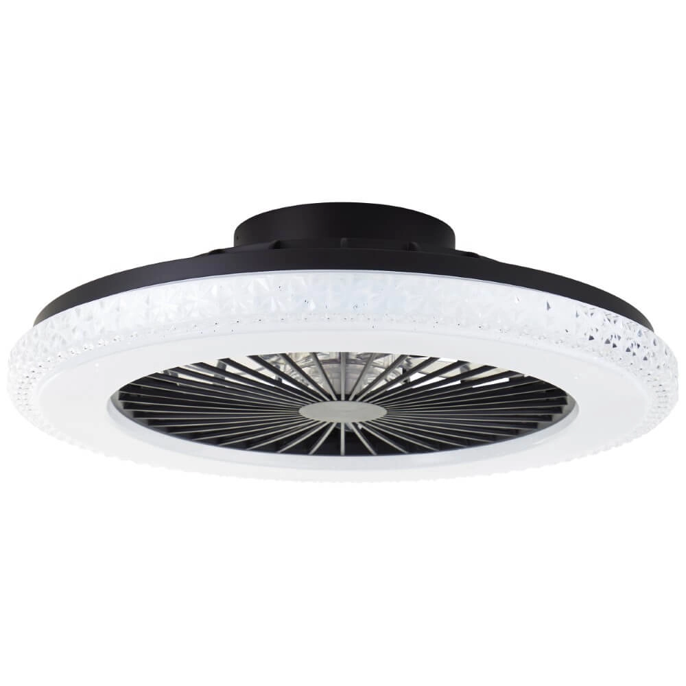 Éventail noir Badria avec fonction RVB Brilliant 4004353435850