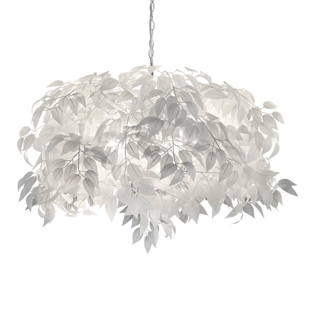 Lampe à suspension Leavy Abat-jour gris 70 cm Trio 4017807299564