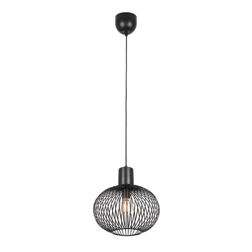 Lampe suspendue en fil de fer Gila Ø 33 cm - noir