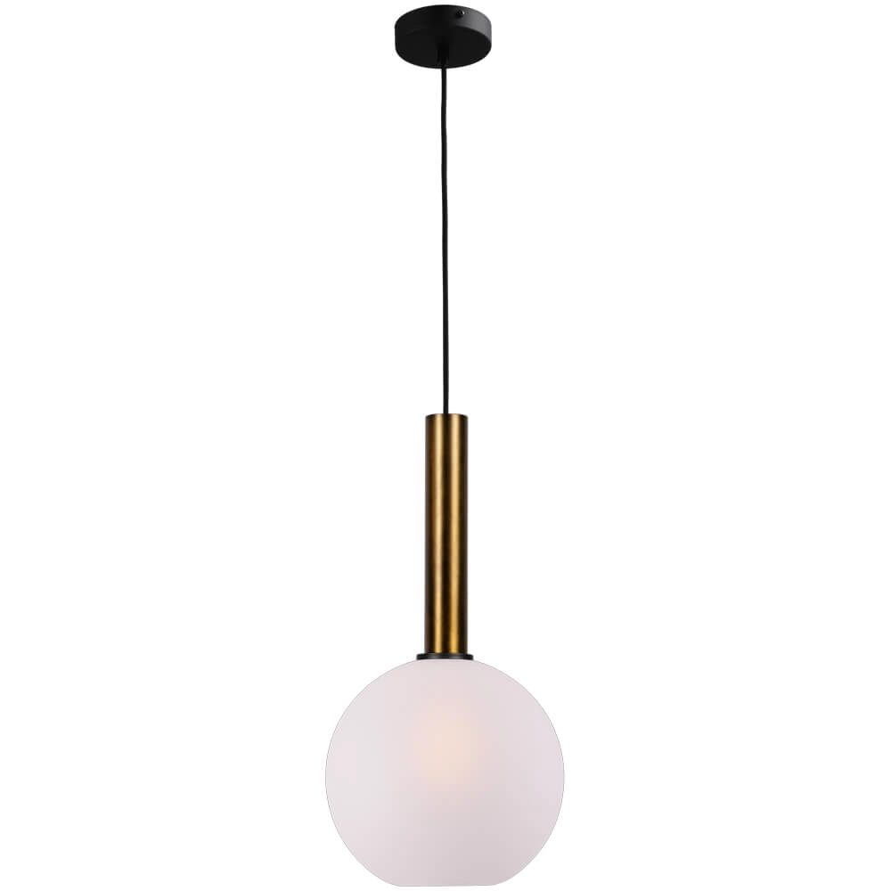 Lampe suspendue Ø 25cm Bella 2 Laiton antique avec verre blanc mat Lampe suspendue Ø 25cm Bella 2 Laiton antique avec verre blanc mat