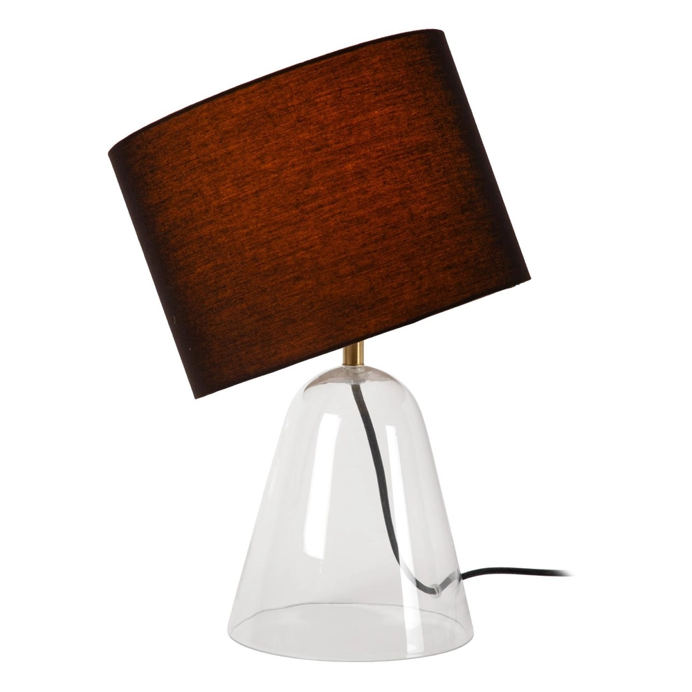 Lampe de table Campana Verre avec abat-jour noir 40 cm Lucide 5411212345806