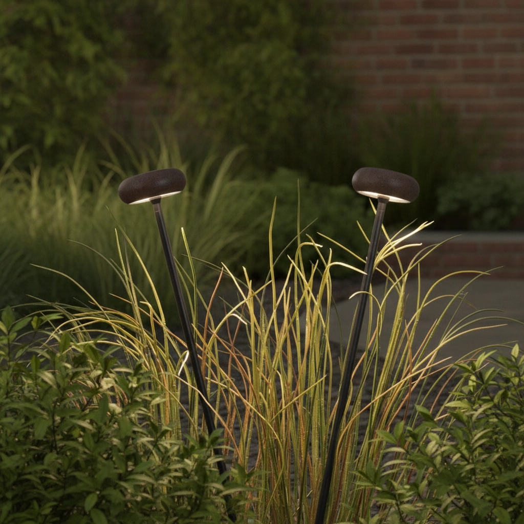 Lampe de jardin Cami Pierre brune de 110 cm