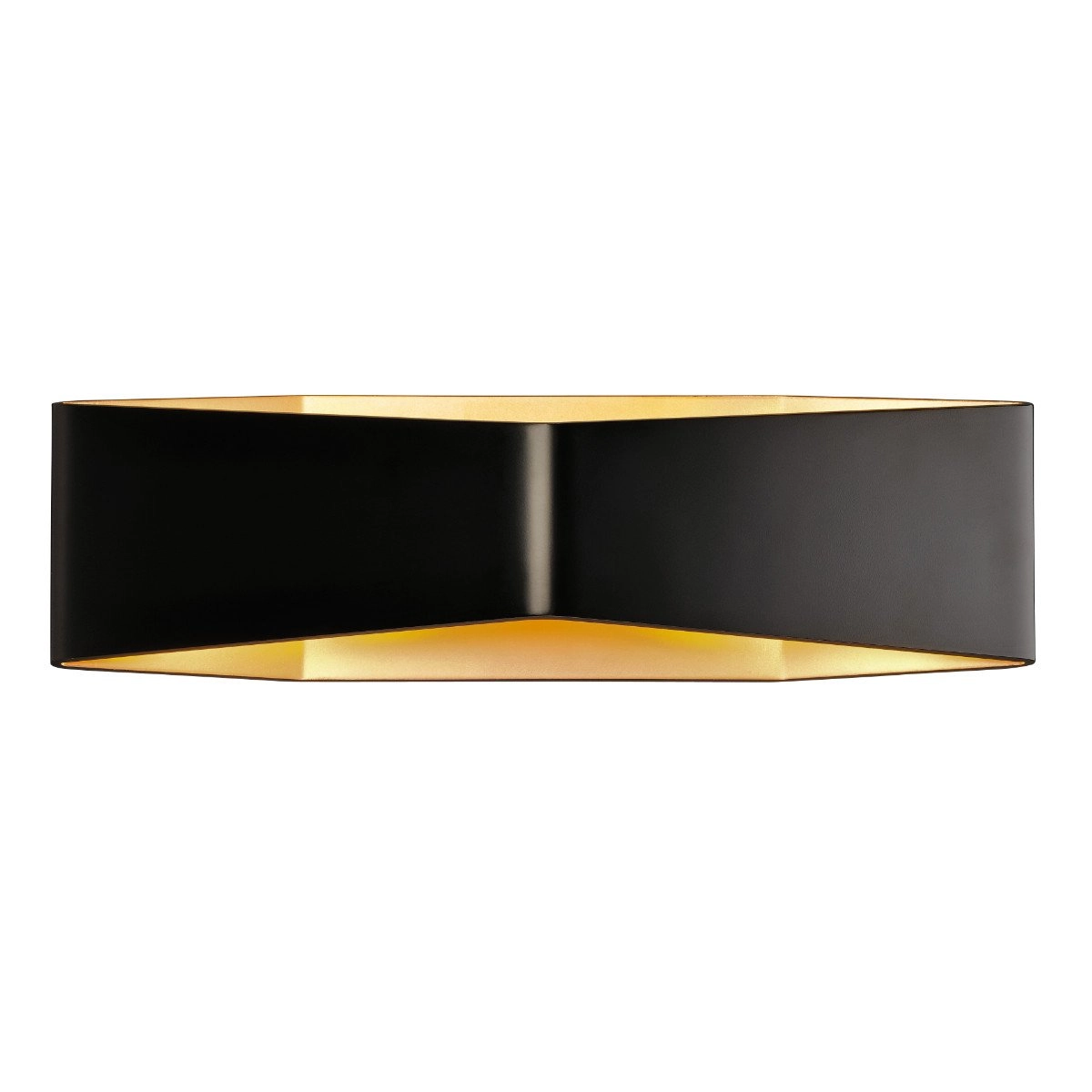 Applique murale LED Cariso WL-4 noir avec de l'or