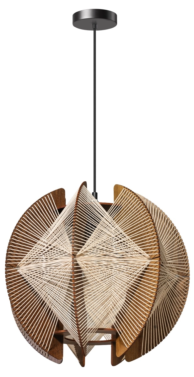 Lampe suspendue en bois avec fils Jessica Noyer - Ø 50cm