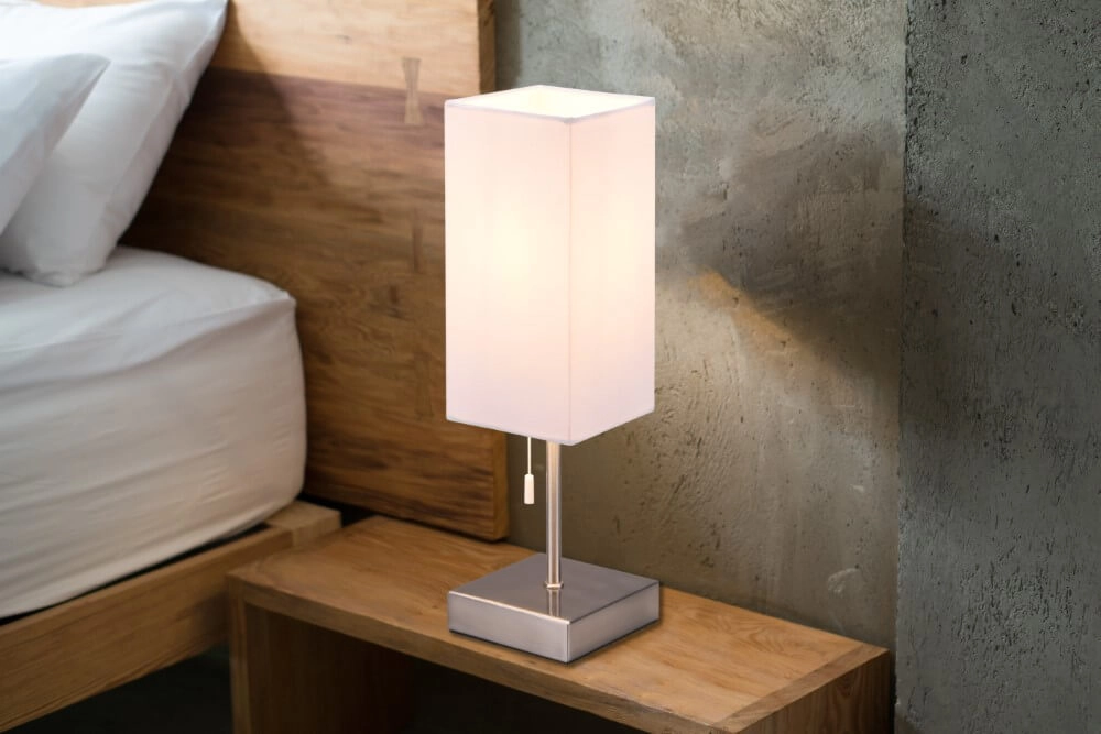 Lampe crépusculaire Ole blanc avec acier inoxydable Trio 4017807538564