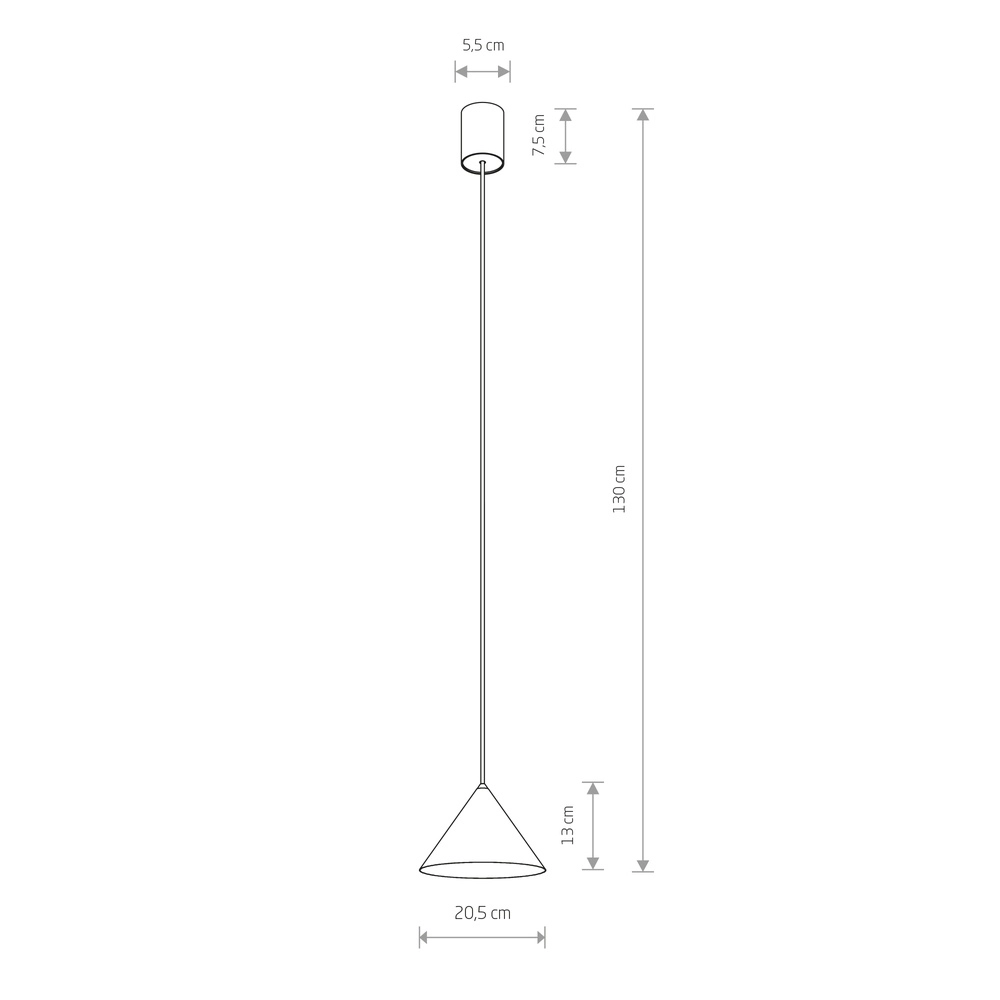 Lampe pendante de conception Zenith bleu umbra Ø 20,5 cm Lyora 5903139114912
