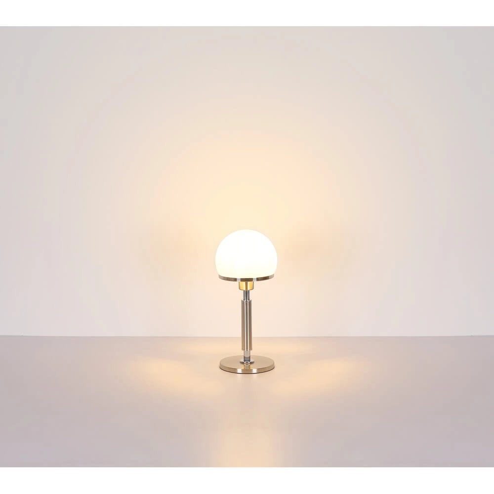 Lampe de table Haku Or avec verre blanc Globo 9007371450312