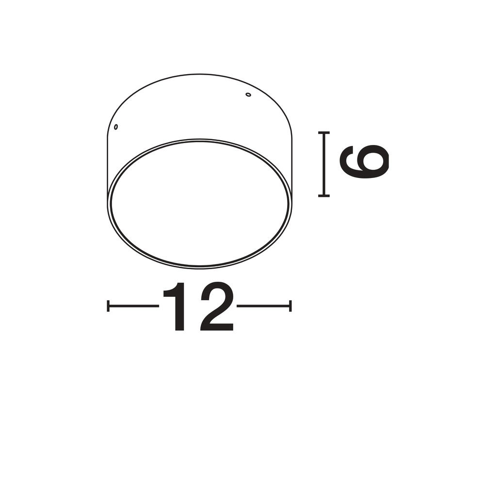 Plafonnier rond Judi Ø 12cm blanc Lyora 5212017453808