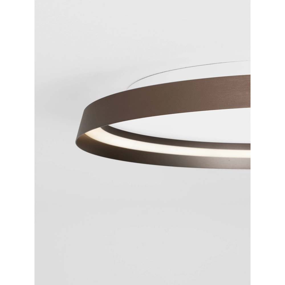 Plafonnier design Ormi Ø 60cm marron café Lyora 5212017463142