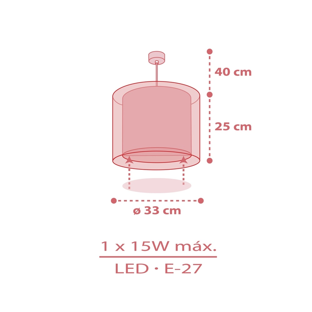 Suspension Rainbow rose pour chambre d’enfant Dalber 8420406411927