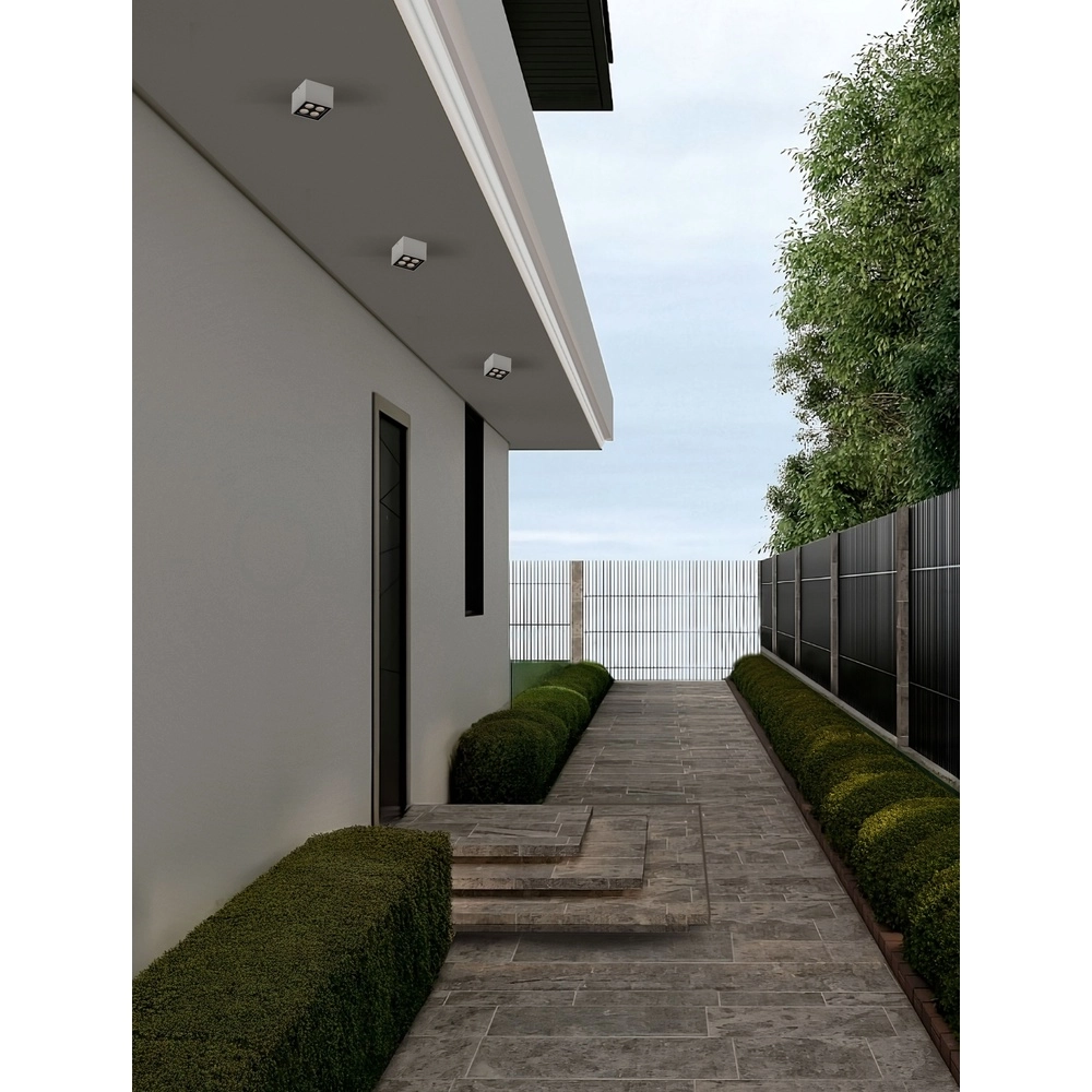 Plafonnier Jax carré 8cm blanc Lyora 5212017470607