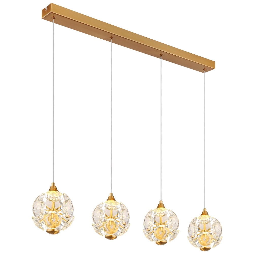 Lampe suspendue à 4 lumières Virina Or