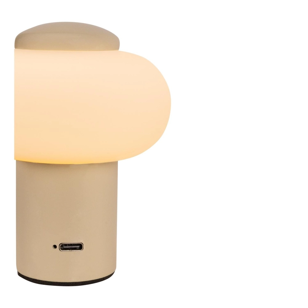 Lampe de table rechargeable Gustav brun sable Lucide 5411212442079