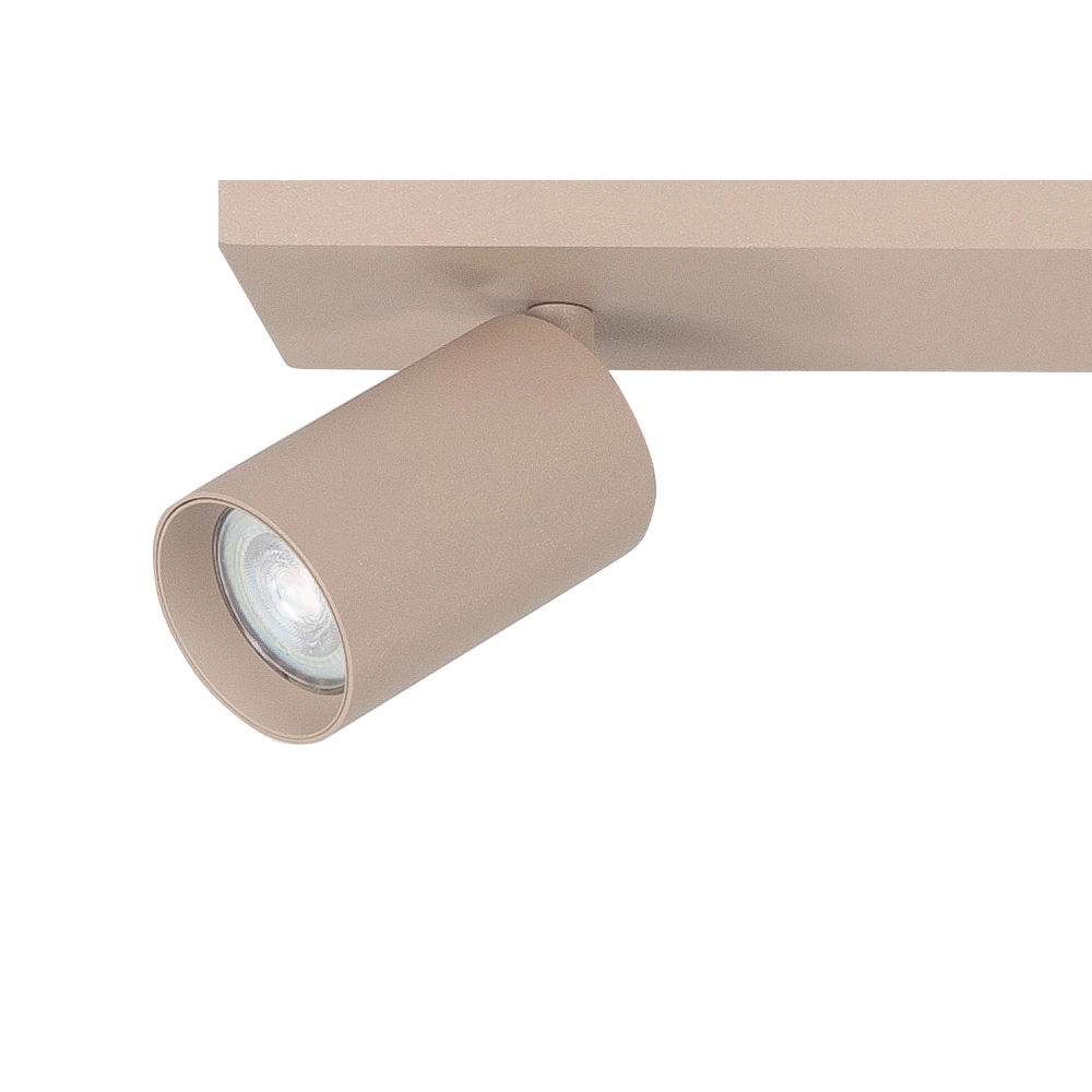 Spot monté en surface Mila 3-brun sable droit clair Highlight 8718379050459