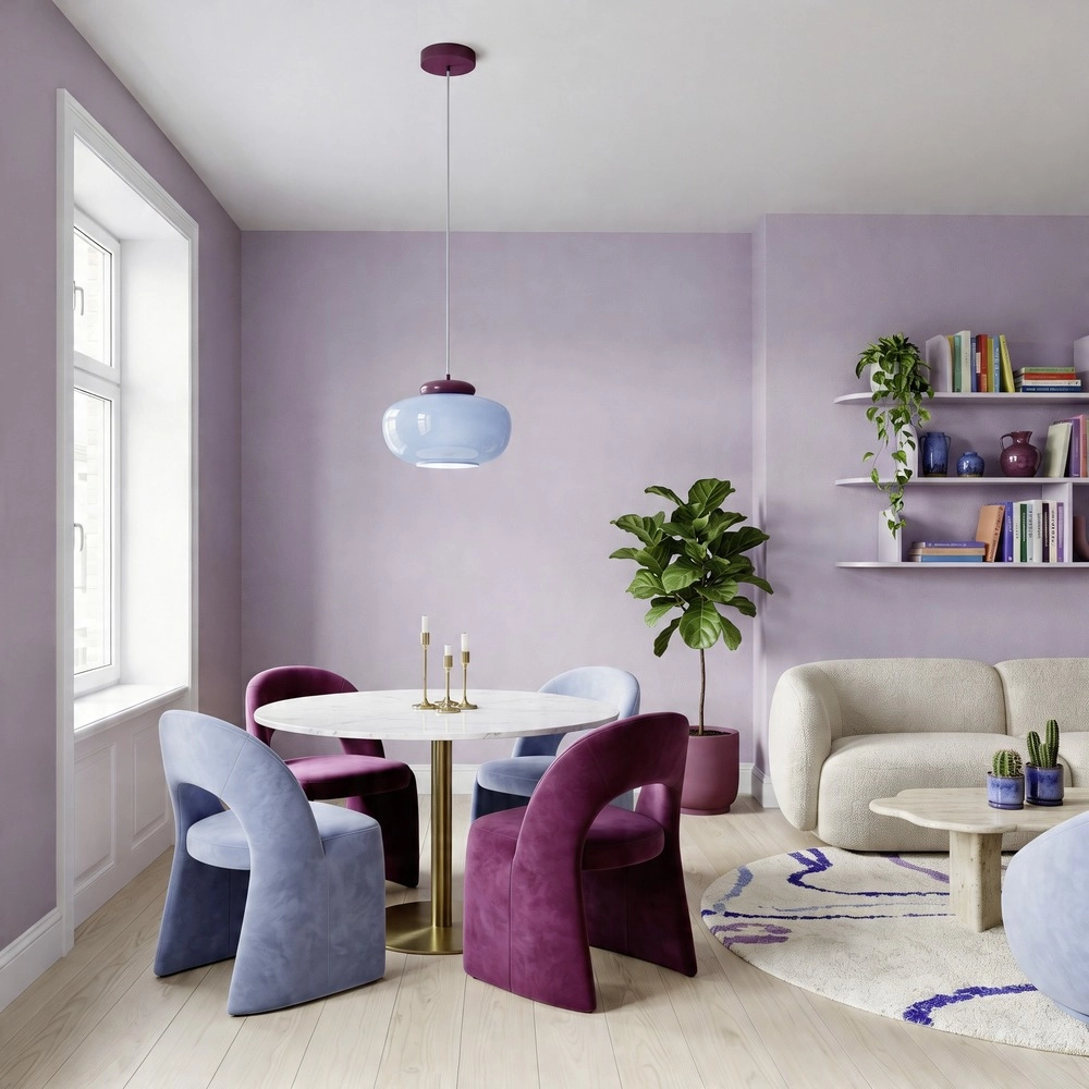Lampe pendante de conception Berardelli bleu avec violet Ø 30cm Eglo 9008606404988