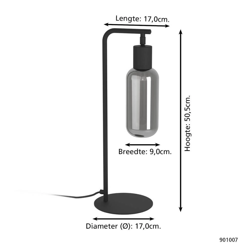 Lampe de table Majone noir Eglo 9008606295319