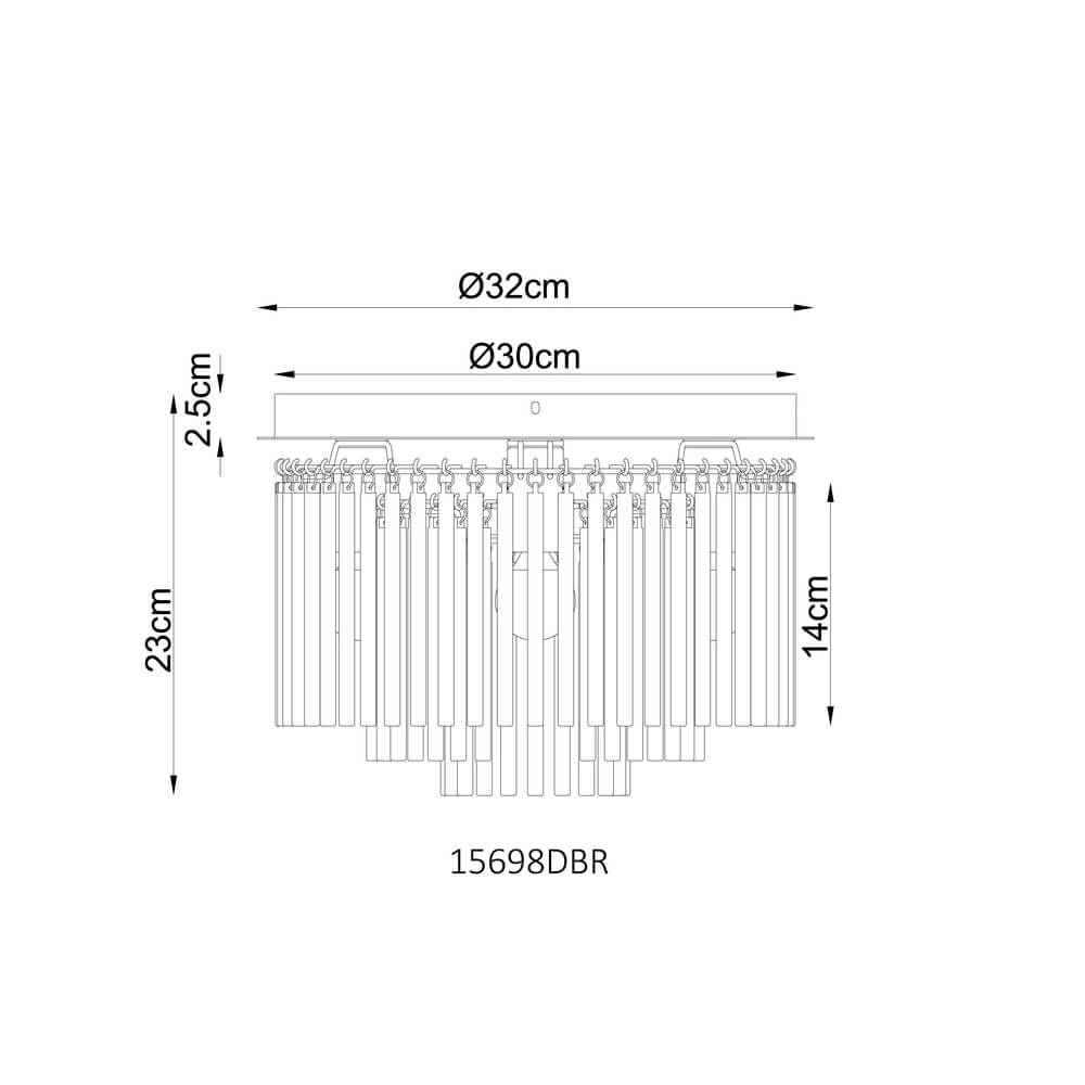 Plafonnier noir Gorley avec verre rouge Ø 32cm Globo 9007371474967
