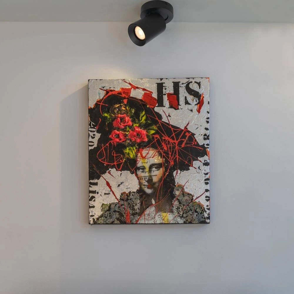 Plafonnier rond Megano 1 lumière noire Artdelight 8720701100985