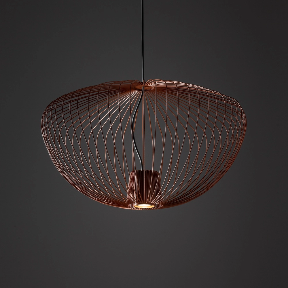 Lampe cage Pumpkin terre cuite Ø 54,5 cm Lyora 5903139114950