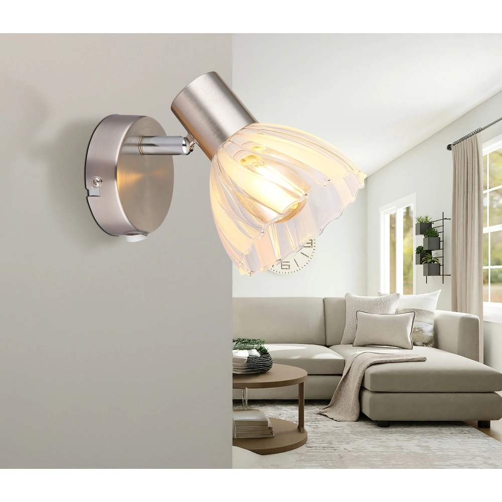 Lampe murale Zachery nickel Globo 9007371528486