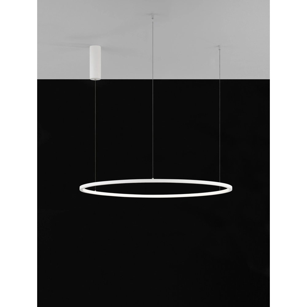 Suspension ronde Tarquin blanc Ø 80cm Lyora 5212017438294