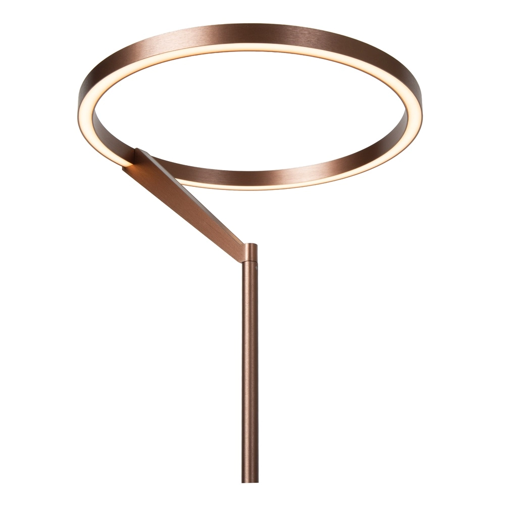 Lampe de pied élégante avec lampe de lecture Applause Cuivre brossé - LED Premium by Lucide 5411212221872