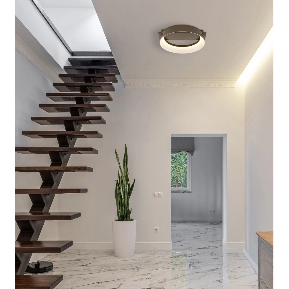 Lampe de plafond élégante Syrakus Café brun Globo 9007371570089