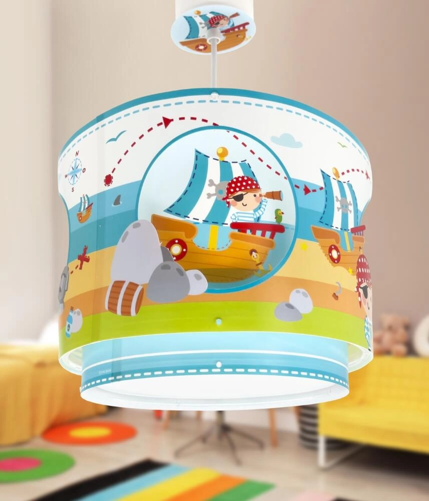 Lampe suspendue chambre d'enfant Pirate Island Ø 26 cm Dalber 8420406606521