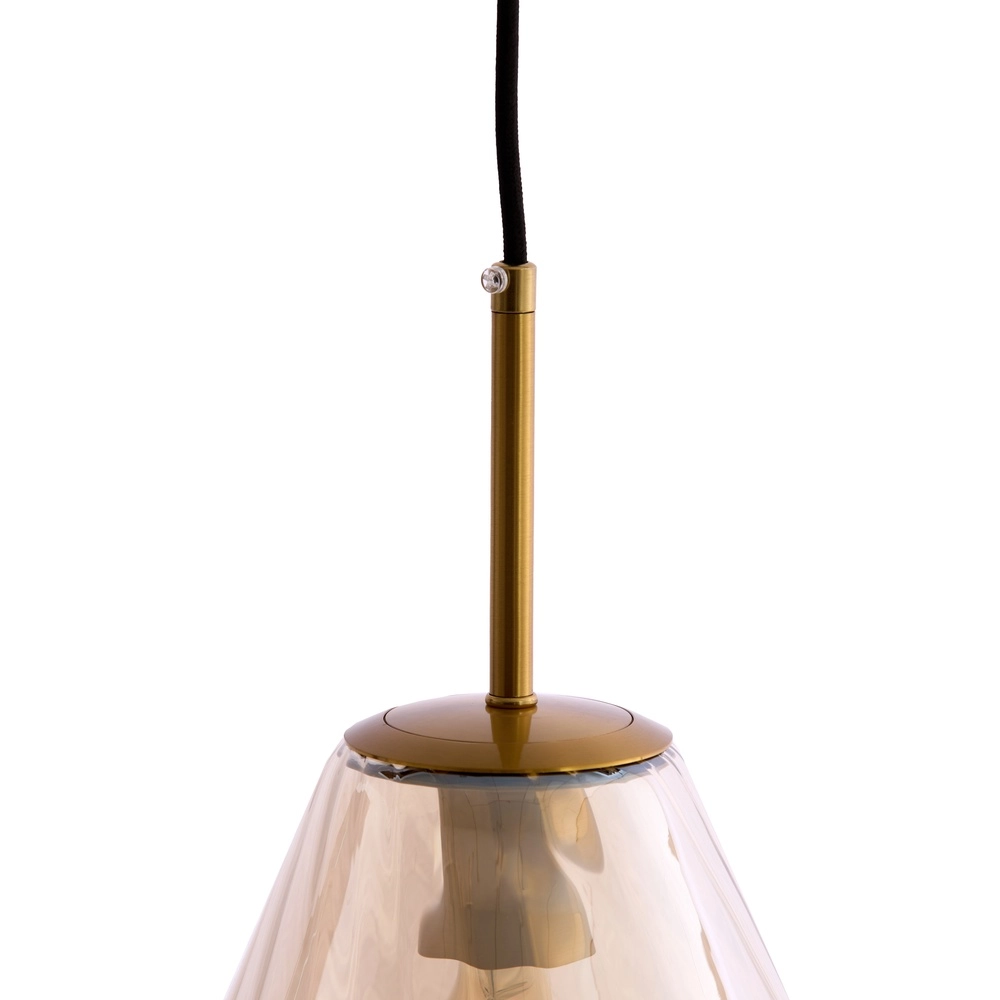 Lampe suspendue en verre Leona Ø 25cm - verre ambré Light & Living 8717807834005