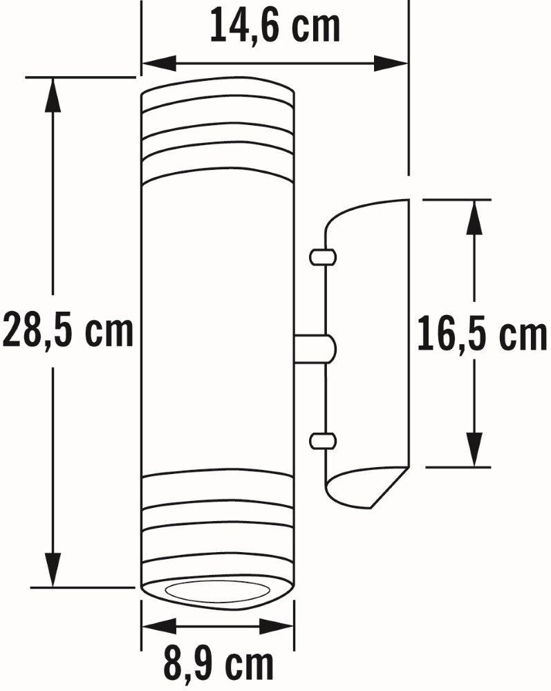 Spot murale Modena Up - Down 2 lumières 28cm blanc KonstSmide 7318307516258