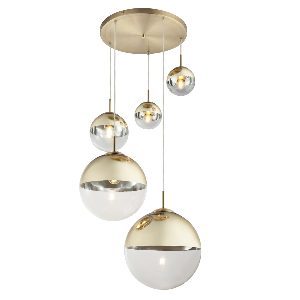 Lampe suspendue à 5 lumières Varus Or