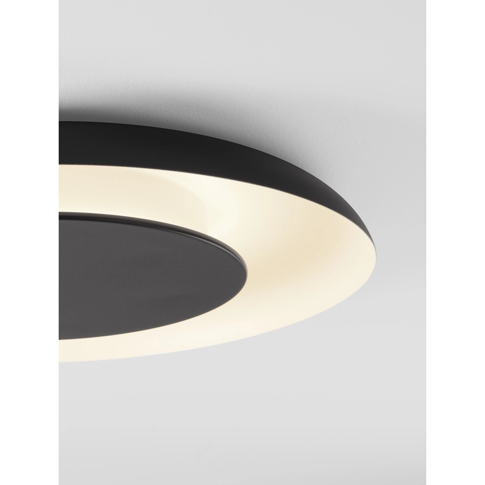 Plafonnier design Epos Ø 60cm noir avec blanc Lyora 5212017463197