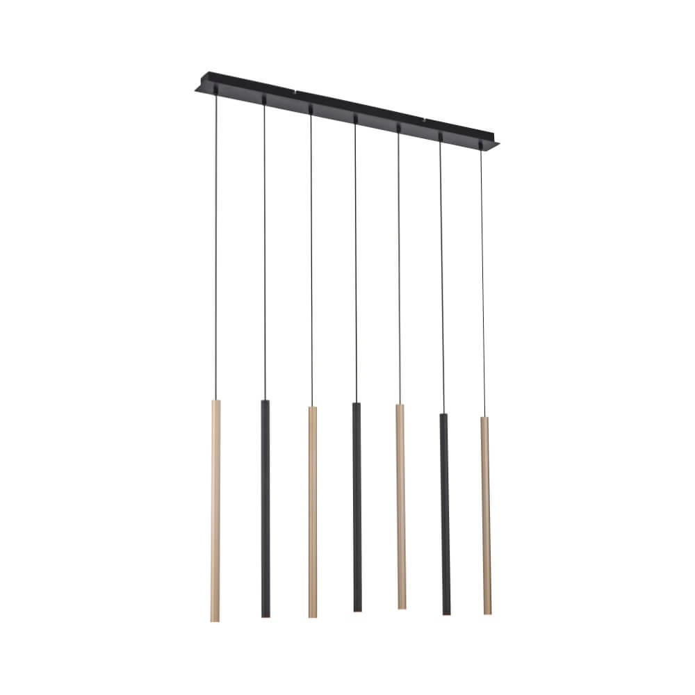 Lampe suspendue unique Flute 7 lumières Paul Neuhaus 4012248374771