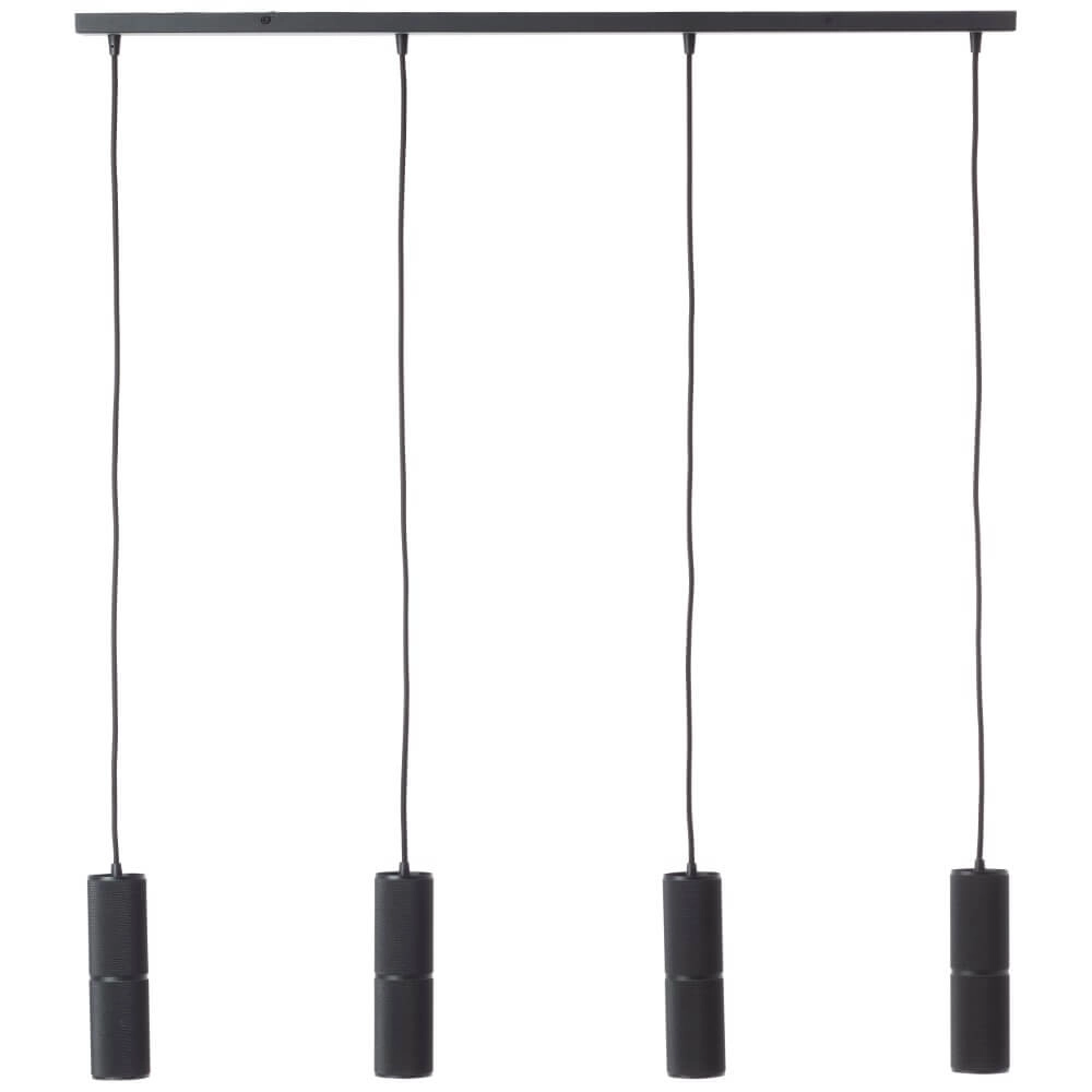 Lampe suspendue 4 lumières Marty noir Brilliant 4004353438271