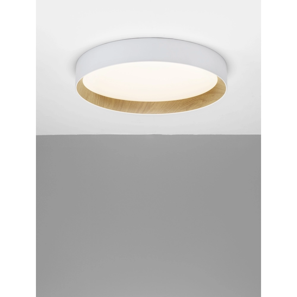 Plafonnier Stake blanc Ø 60cm Lyora 5212017445940
