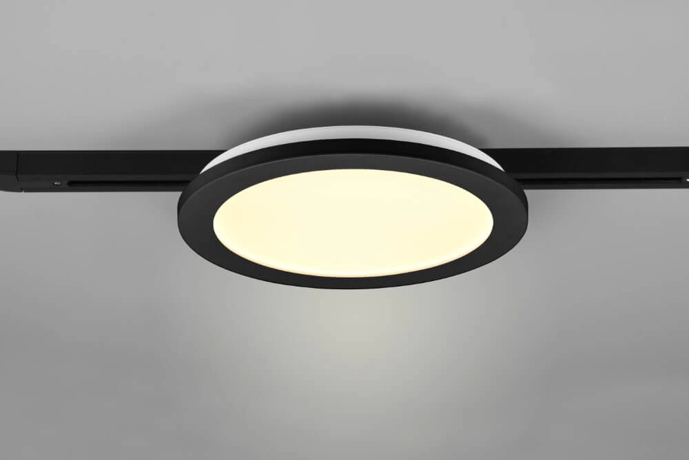 Lampe sur rail Camillus Biphasé 26cm - 3000K noir Trio 4017807506006