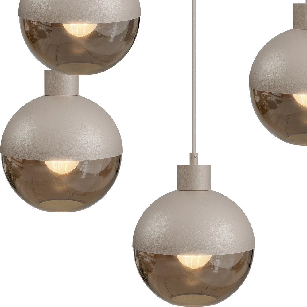 Lampe pendante de conception Opera Terra beige clair 5 Ø 50 cm Masterlight 8718121424262