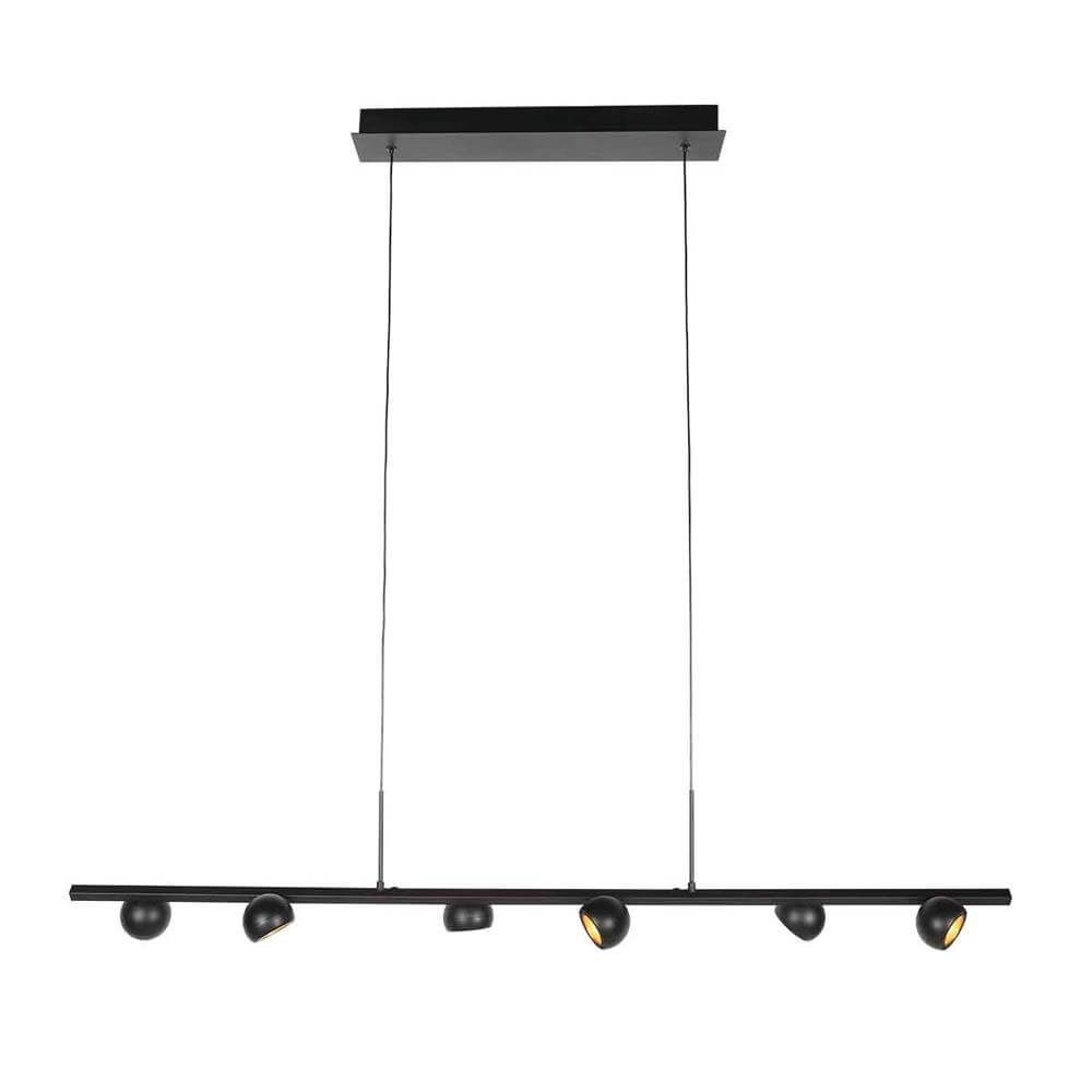 Suspension 6 lumières Marcadore noir droit