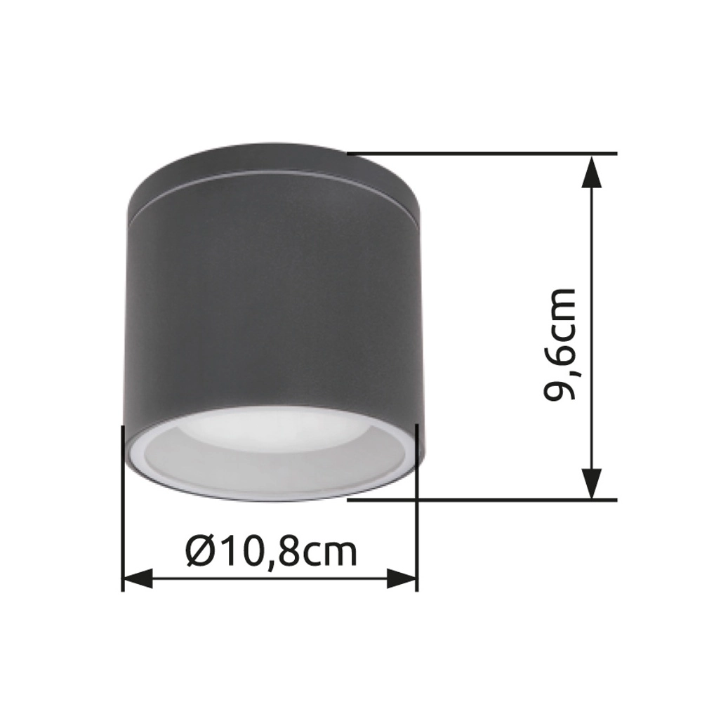 Projecteur de plafond élégant Alcala anthracite Globo 9007371389582