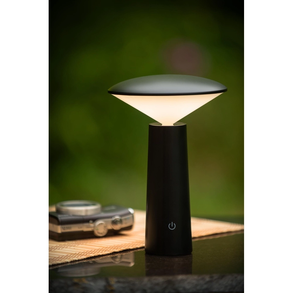 Lampe de table rechargeable Jive IP44 Couleur de lumière noire réglable Lucide 5411212021960