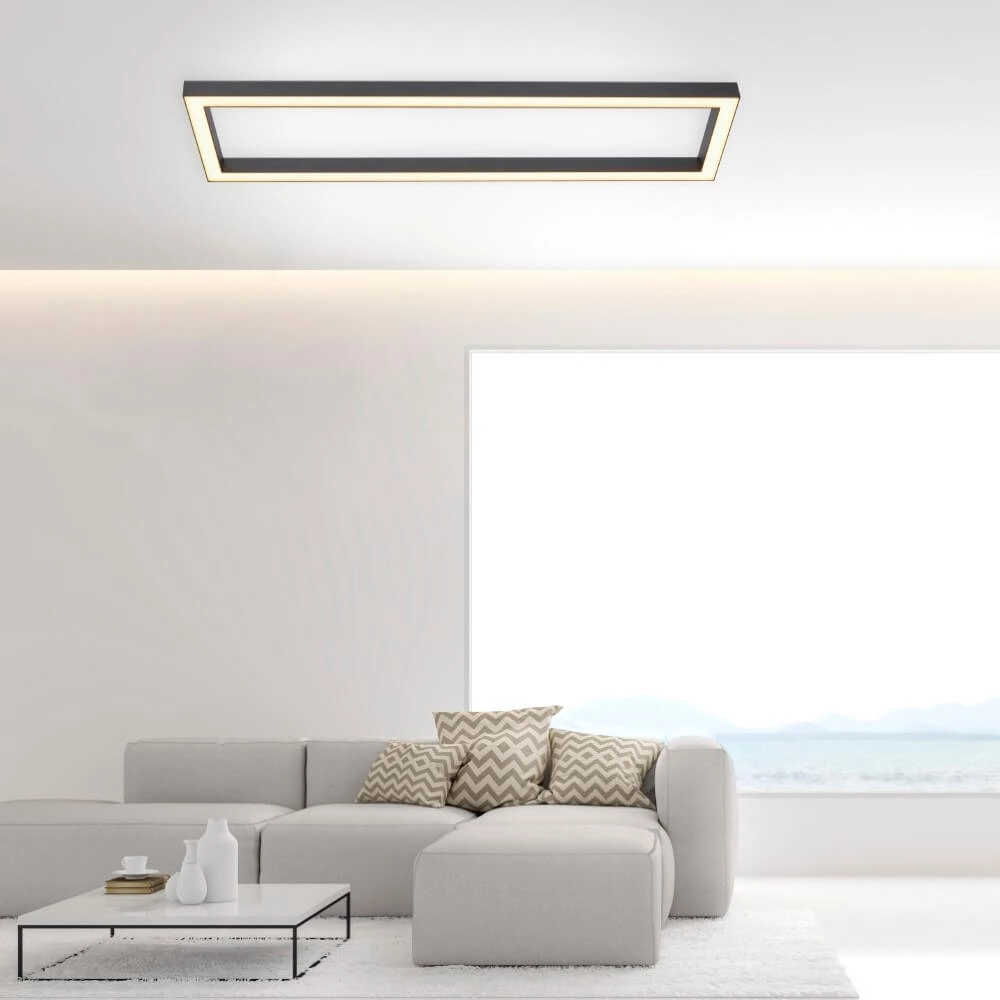 Plafonnier rectangulaire Pure Lines Square anthracite Paul Neuhaus 4012248357941