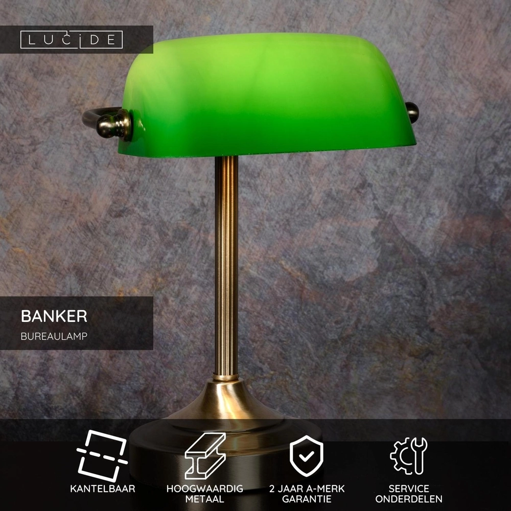 Lampe de bureau Banker bronze Lucide 5411212174031