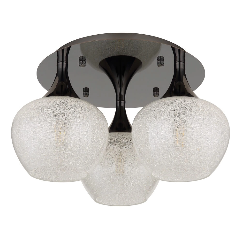 Plafonnier anthracite Maxy avec verre blanc 3 lumières Ø 45cm Globo 9007371447183