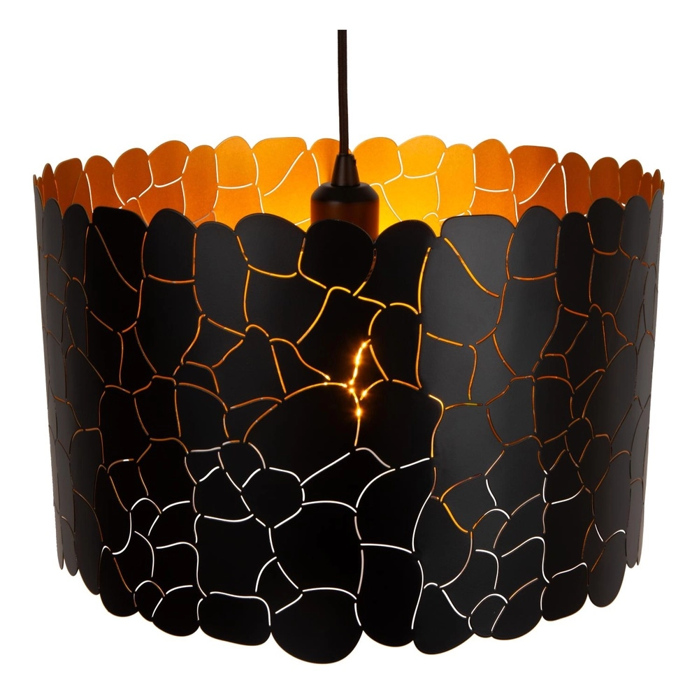 Lampe suspendue Almelo noir avec or à l’intérieur Ø 40cm Lucide 5411212211897