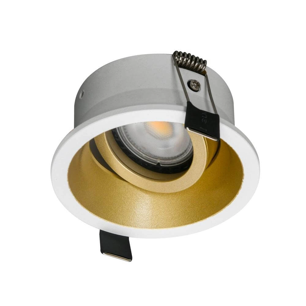 Spot encastrable rond Roura Blanc avec intérieur doré Artdelight 8720701102651