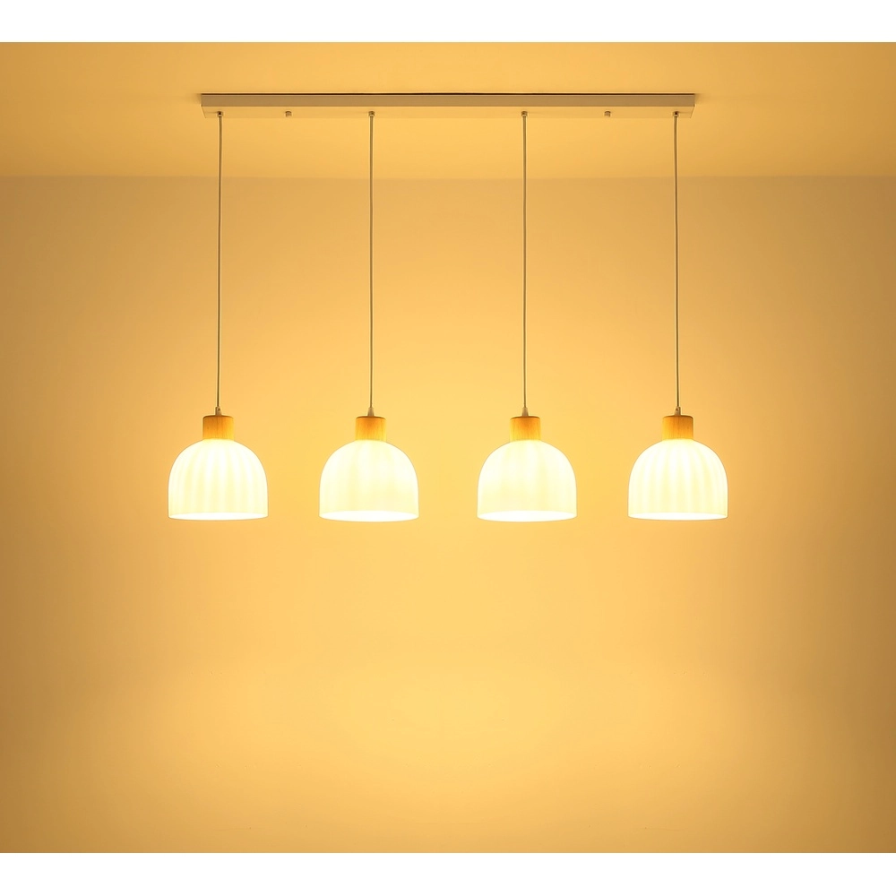 Lampe suspendue à 4 lumières Swanson Blanc Globo 9007371581009