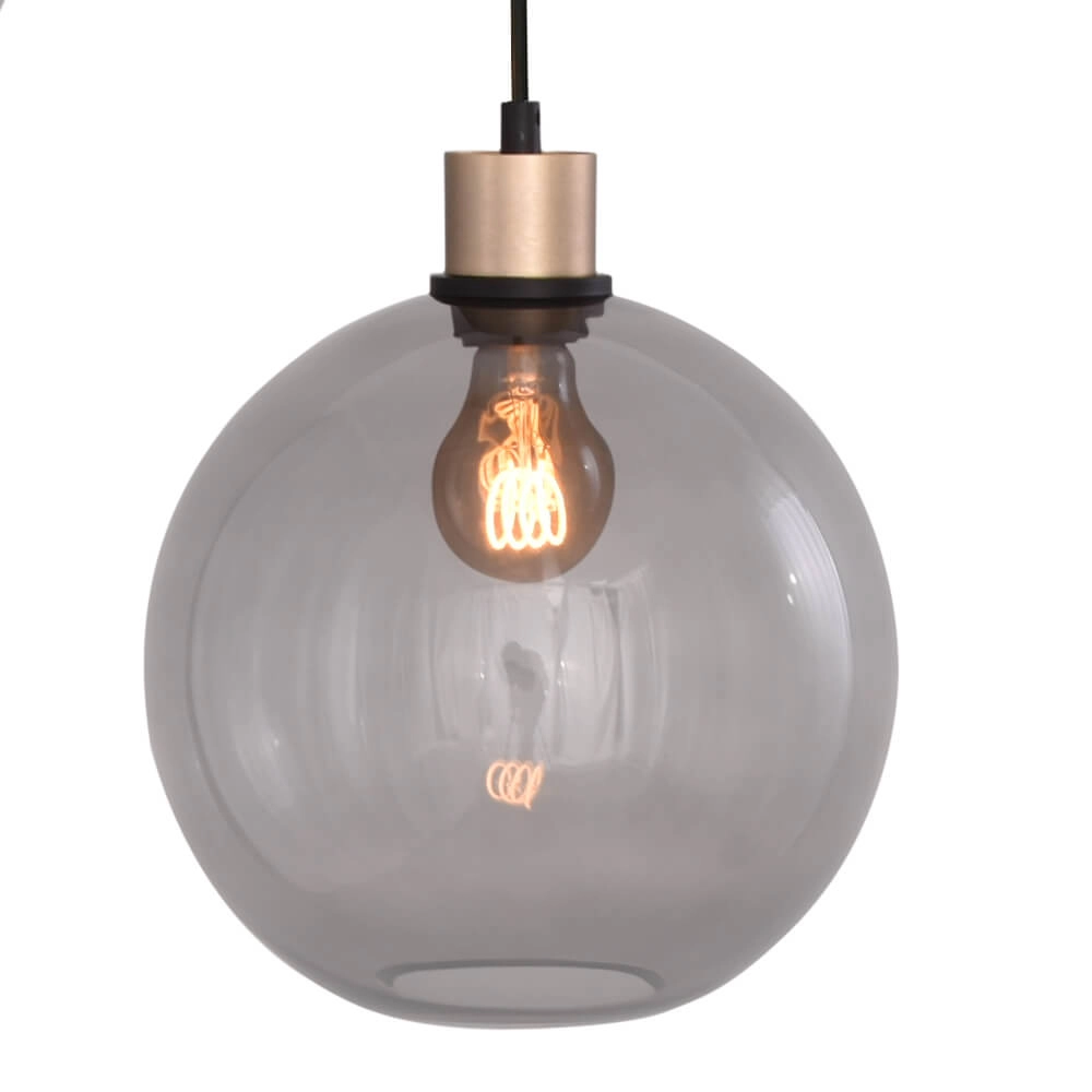 Lampe suspendue Vide Lazise Or 3 lumières avec noir Masterlight 8718121303062